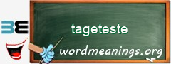 WordMeaning blackboard for tageteste